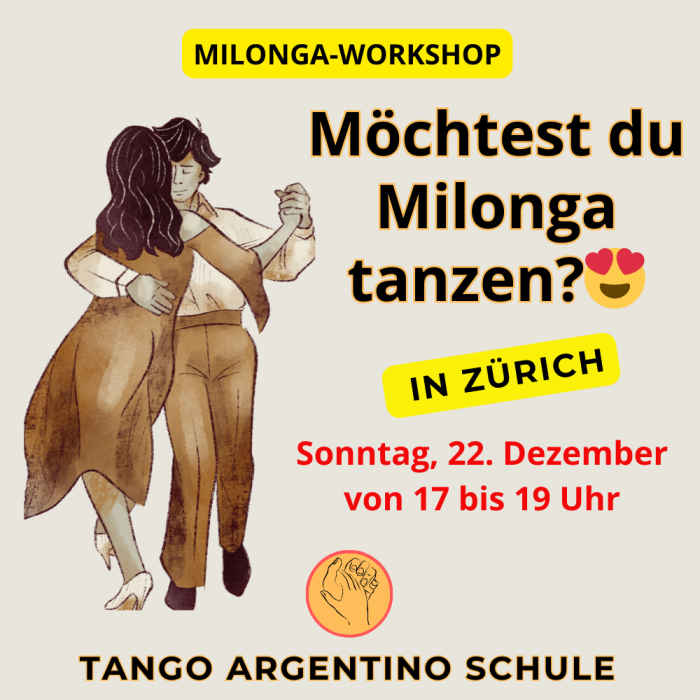 Milonga Workshop in Zürich – Lerne die Geheimnisse des Milonga Tanzes mit Guillermo Brizuela.